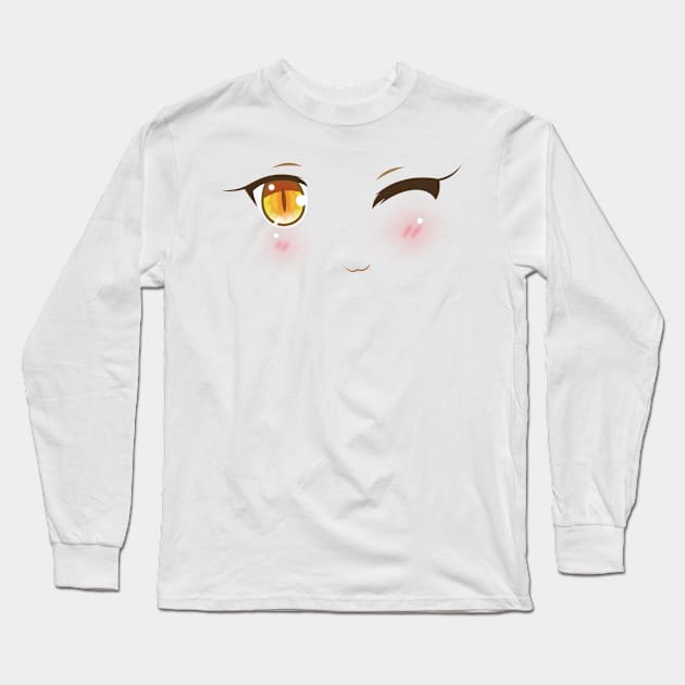 Anime eyes wink Long Sleeve T-Shirt by AniMilan Design